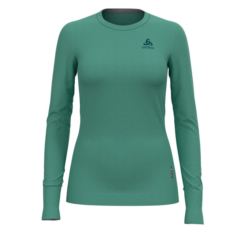 Odlo Bl Top Crew Neck L//S Natural 100/% Merino Warm Camiseta Mujer