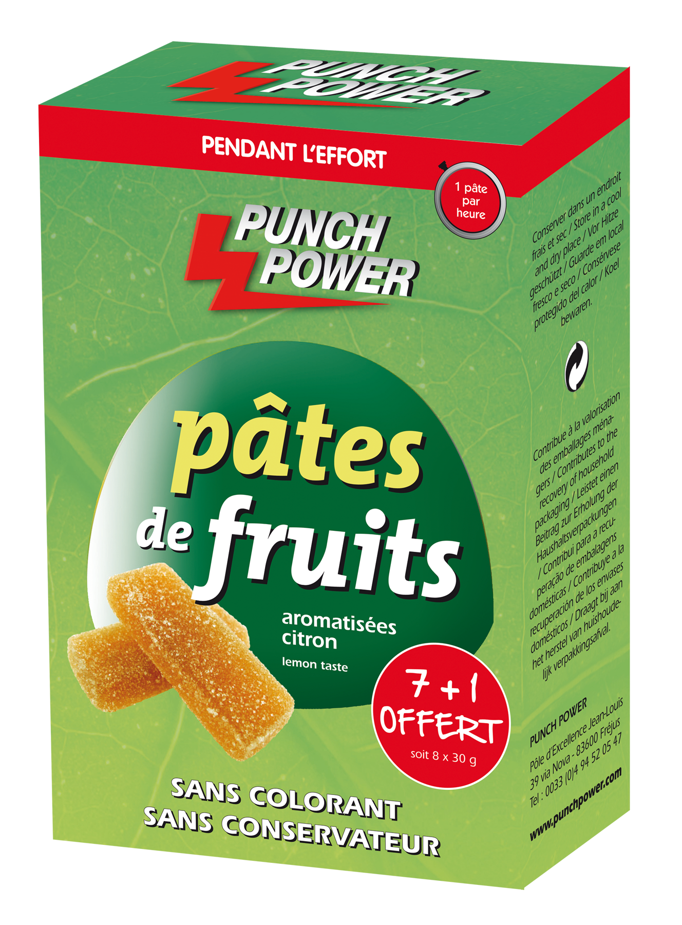 Punch Power - Pâtes de fruits citron (8 x 30 g)